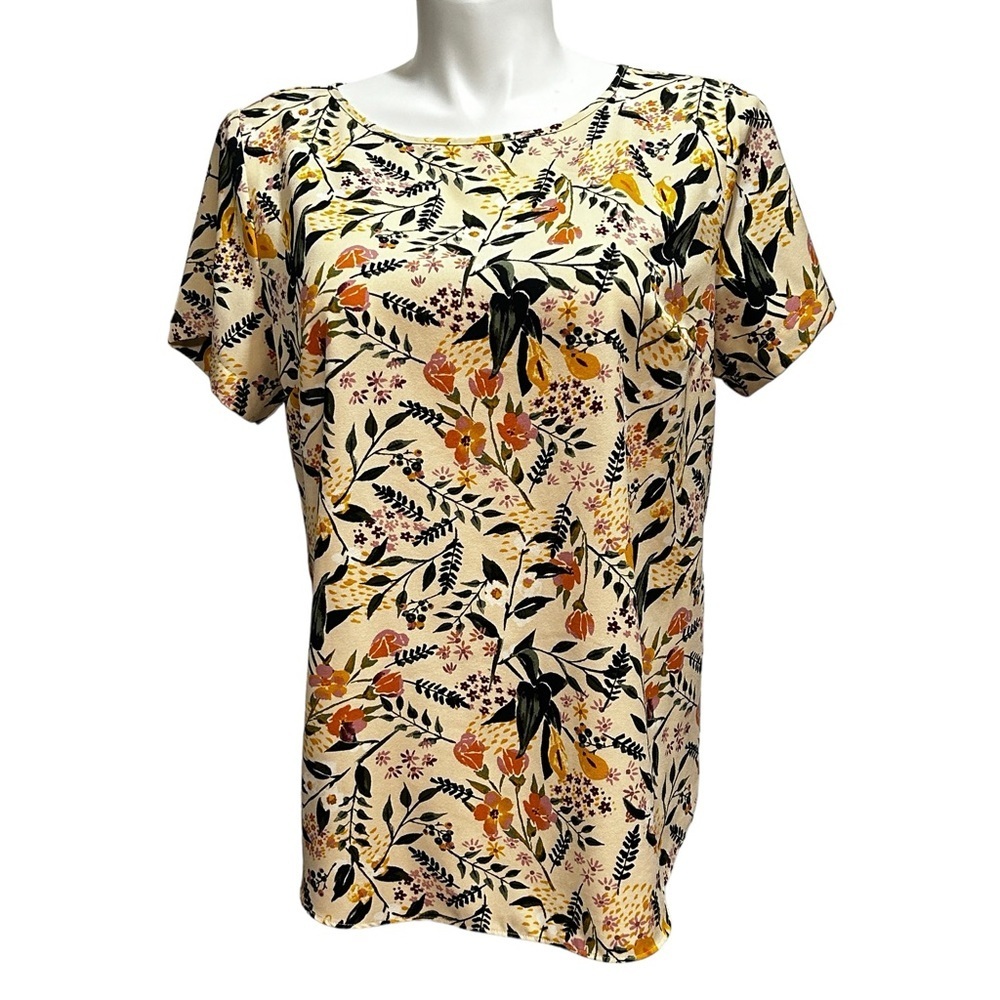 Ava & Viv Women's Size X Floral Print Short Sleeve Top